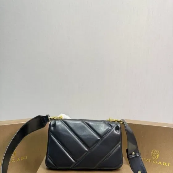 Bvlgari Serpenti Cabochon Shoulder Bag Black Shoulder Bag