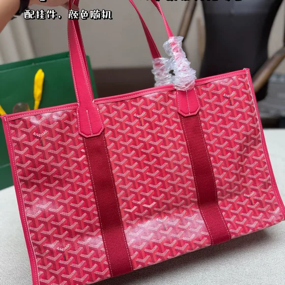 Goyard Chevron Merah muda Tote Bag