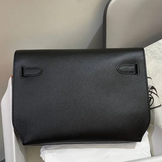 Hermes Kelly Depeches أسود 25cm business