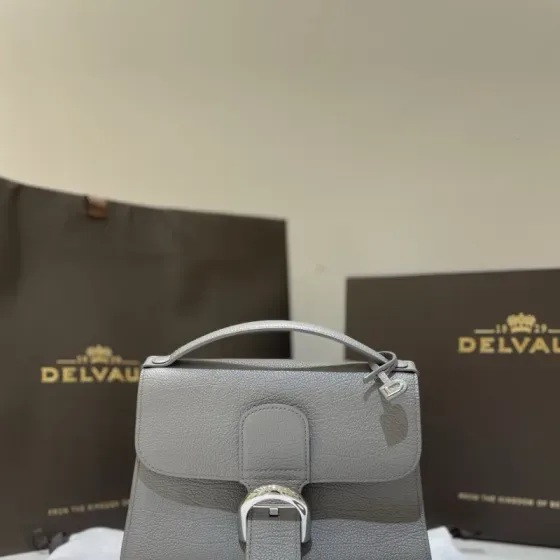 Delvaux Brillant Grey Top Handle