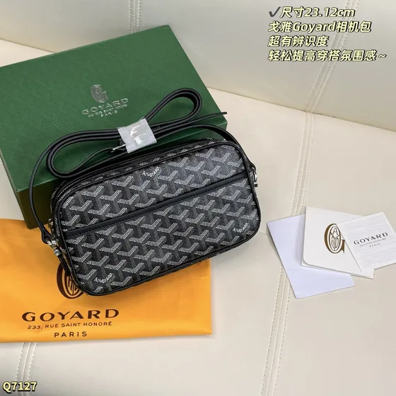 Goyard Camera Bag أسود 23.12cm Crossbody