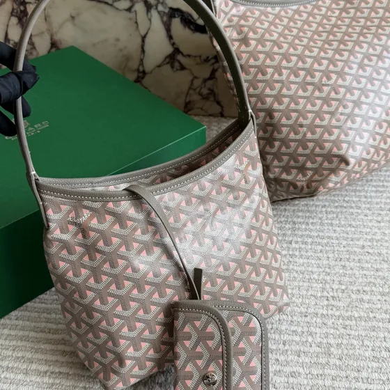Goyard Boheme Hobo Grey Pink Hobo