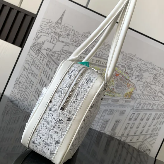 Goyard Saint Martin Bag White Top Handle