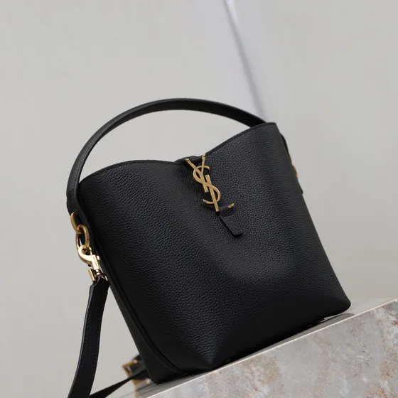 YSL Le 37 Mini Сумка-ведро Чёрный 18×15×11 Сумка-ведро/Верхняя ручка/Crossbody
