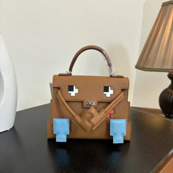 Hermes Kelly Doll Picto Brown Top Handle
