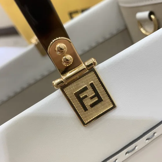 Fendi Sunshine Shopper Tote Bianco Borsa tote