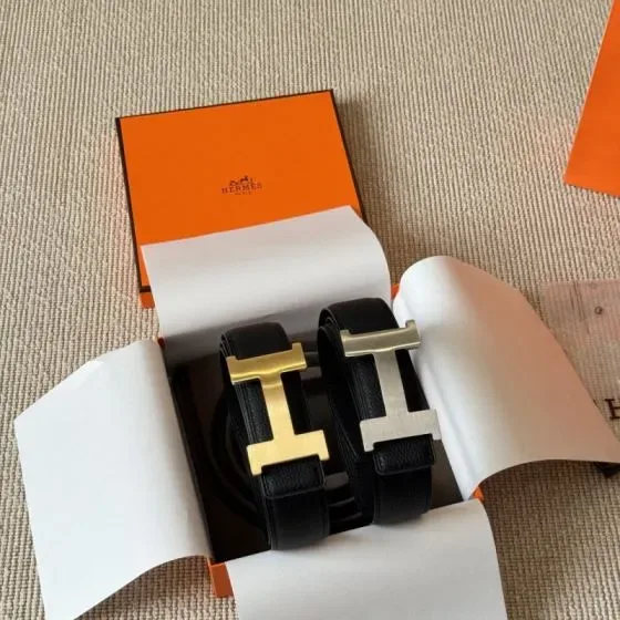 Hermes Constance Reversible Belt Black Belt Bag