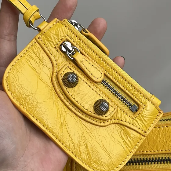 Balenciaga Le Cagole Yellow Shoulder Bag