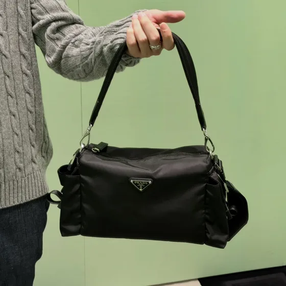 Prada Re-Nylon Shoulder Bag Black Shoulder Bag