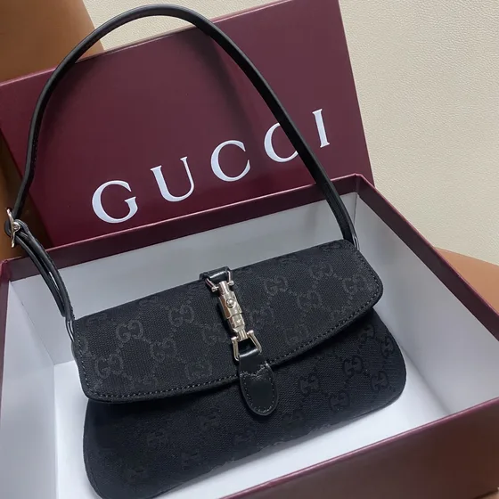 Gucci Jackie 1961 Negro 21.5cm Bolso bandolera