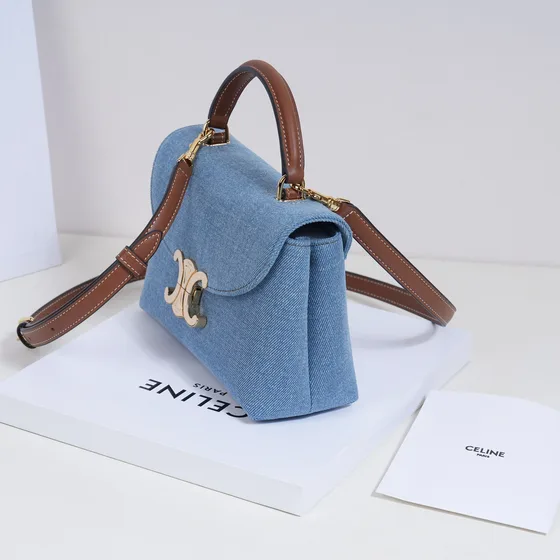 Celine Triomphe Light Bleu Anse supérieure