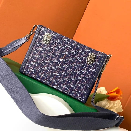Goyard Coffre Manoir Pm Тёмно-синий Синий Crossbody