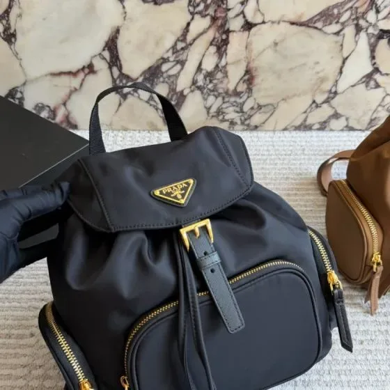 Prada Re-Nylon Small Backpack Black Backpack