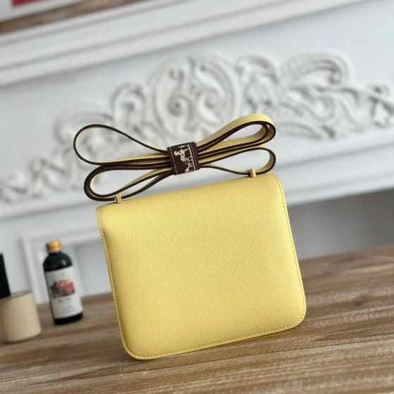 Hermes Constance Yellow Crossbody