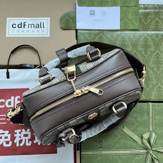 Gucci Ophidia Gg Small Tophåndtag Bag Beige/Brun Tophåndtag