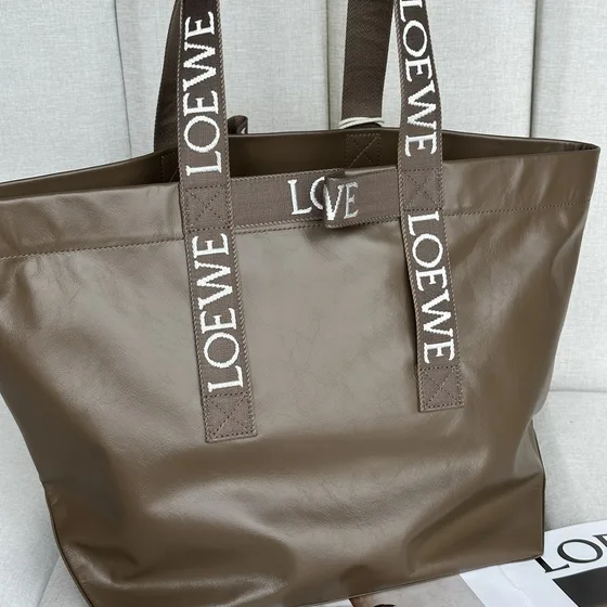 Loewe Fold Shopper Khaki Bolsa tote