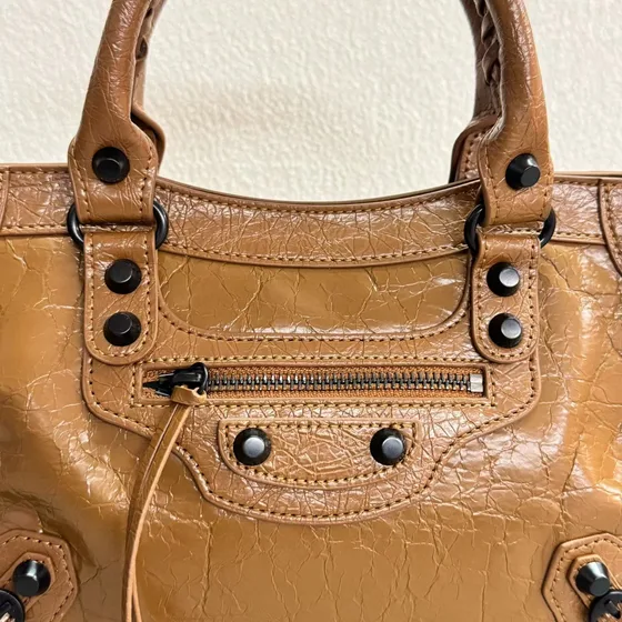 Balenciaga Le City Small Bag Marrom Alça superior