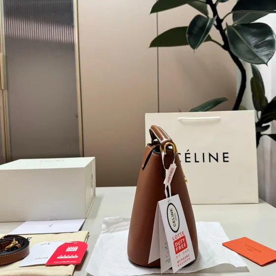 Celine Triomphe Bucket Caramel Shoulder Bag