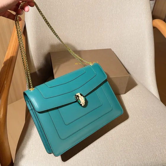 Bvlgari Serpenti Forever Borsa a spalla Turquoise Borsa a spalla