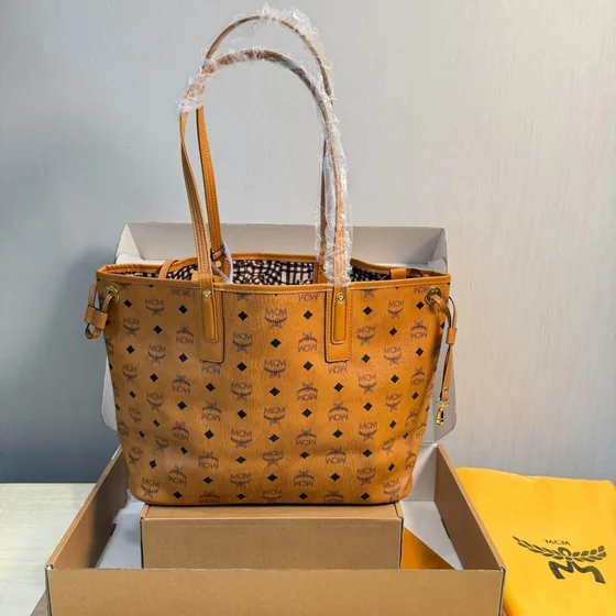 MCM Liz Reversible Shopper Tote Cognac Shoppertasketur