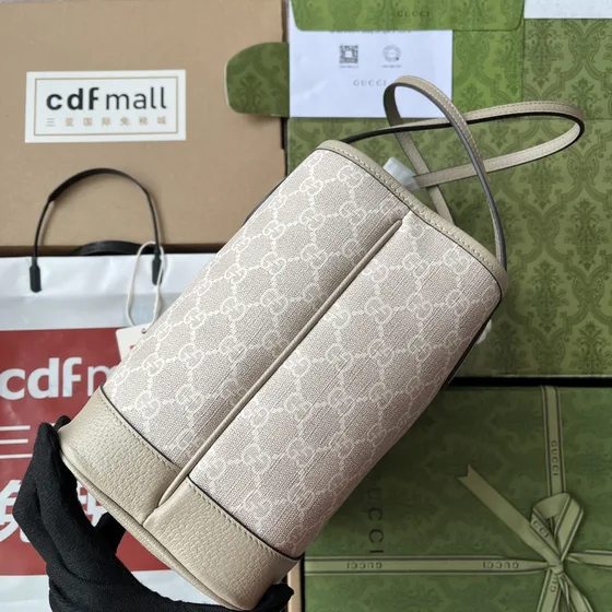 Gucci Ophidia Gg Bolsa tote Bege/Oatmeal With Verde And Vermelho Web Bolsa tote