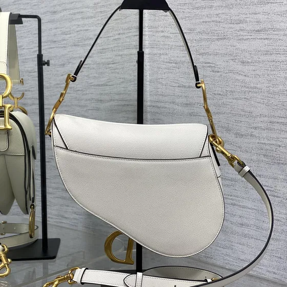 Dior Saddle Bag Vit Axelväska