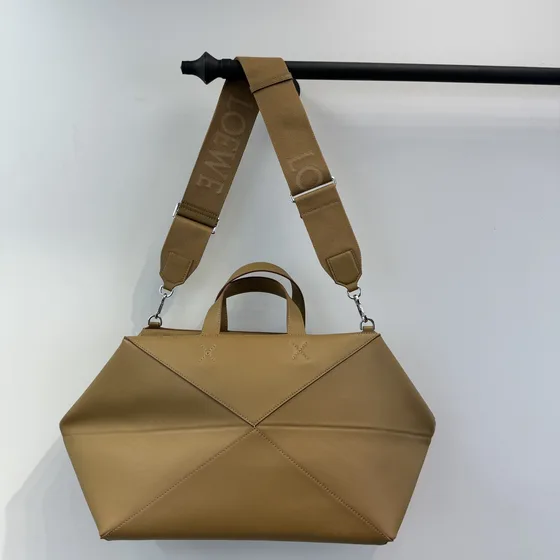 Loewe Puzzle Fold Tote Khaki Tote Bag