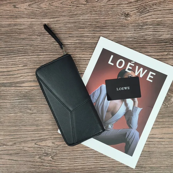 Loewe Puzzle Zip Around Portefeuille Noir Portefeuille