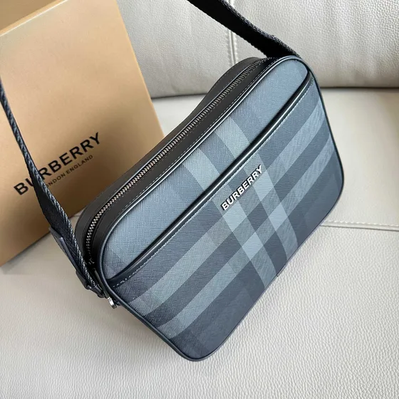 Burberry Check Crossbody Bag Charcoal Grey Crossbody
