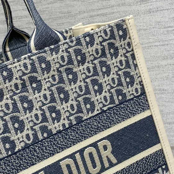 Dior Dior Book Tote With Strap Ecru And Bleu Sac cabas