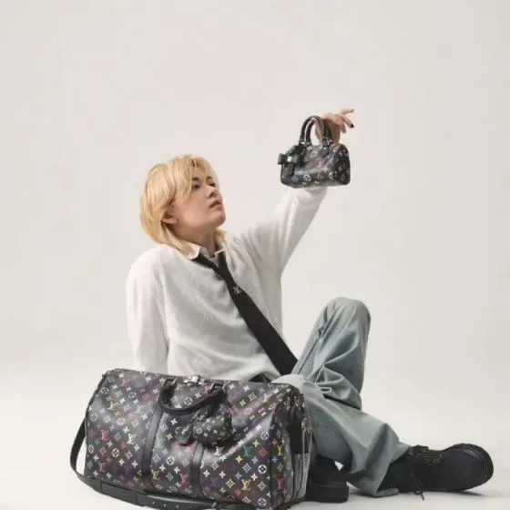 Louis Vuitton Keepall Black Multicolor Shoulder Bag
