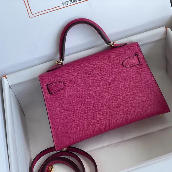Hermes Mini Kelly Ii Rose بنفسجي Top Handle