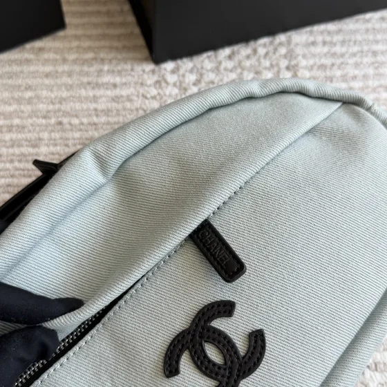 Chanel Waist Bag Light Blu Crossbody