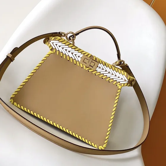 Fendi Peekaboo Iseeu Medium Beige Multi Top Handle