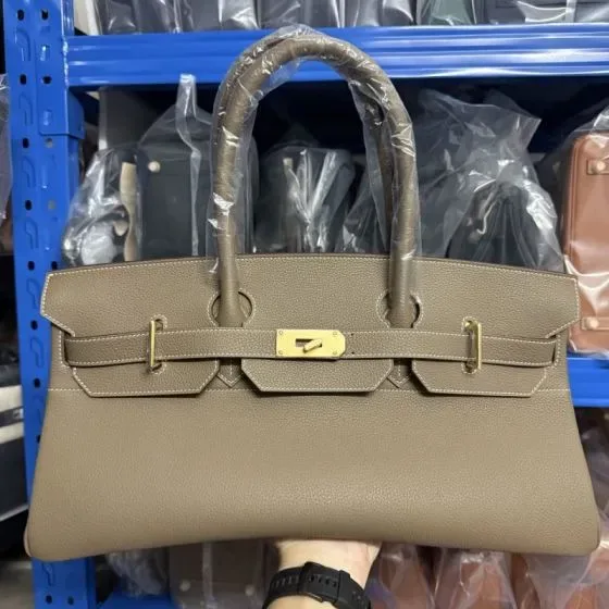 Hermes Shoulder Birkin Etoupe Top Handle
