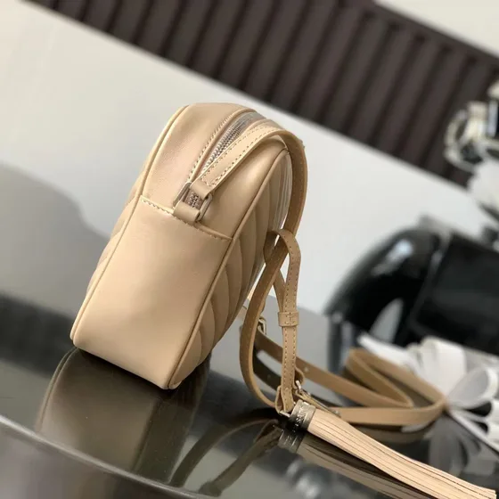 YSL Lou Camera Bag Beige Crossbody