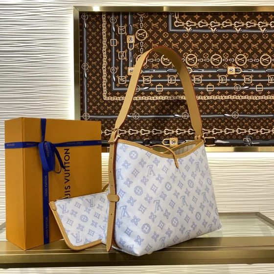 Louis Vuitton Carryall Trắng/Light Xanh dương Shoulder Bag