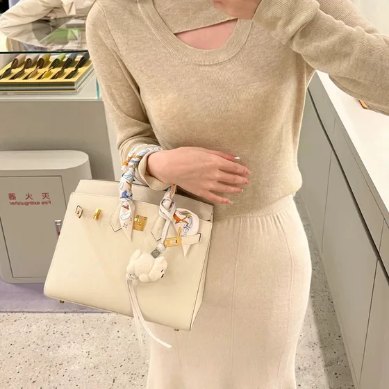 Loewe Chow Chow Charm In Felt And Телячья кожа Белый Мешочек