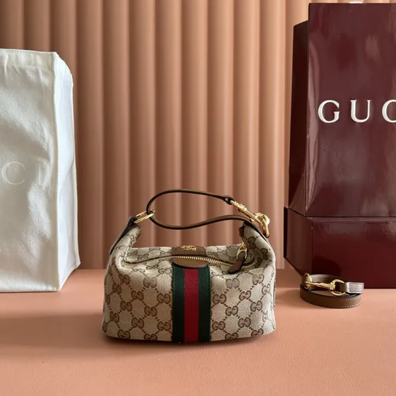Gucci Ophidia Mini Bovenhandgreep Bag Beige/Bruin Bovenhandgreep