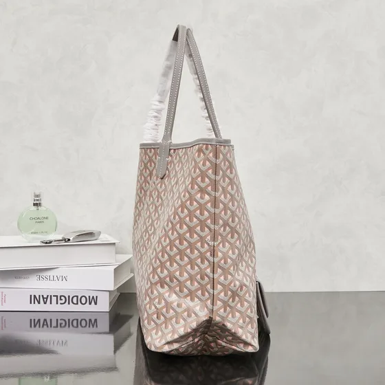 Goyard Saint Louis Beige Pink Grey Tote Bag