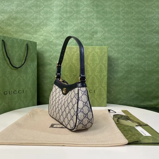 Gucci Ophidia Small Bolso de mano With Shoulder Strap Beige And Azul marino Azul Bolso bandolera
