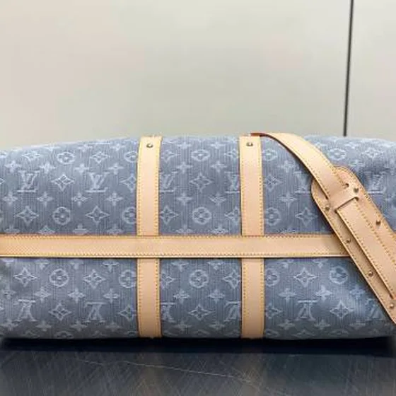 Louis Vuitton Keepall 45 Biru Monogram Denim 45 travel