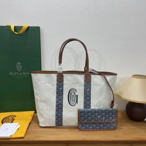 Goyard Saint Louis Pm White Tote Bag