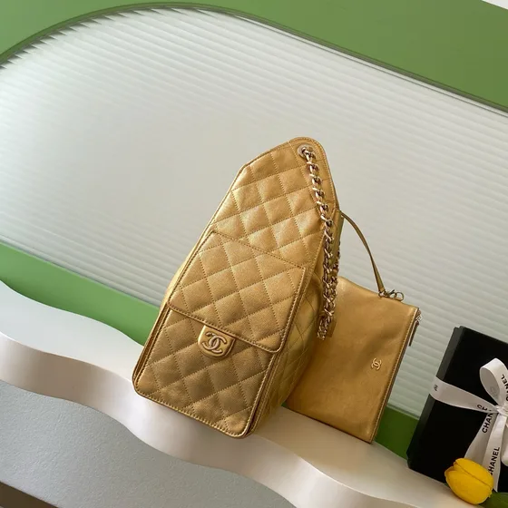 Chanel 25 Bag Gold Hobo