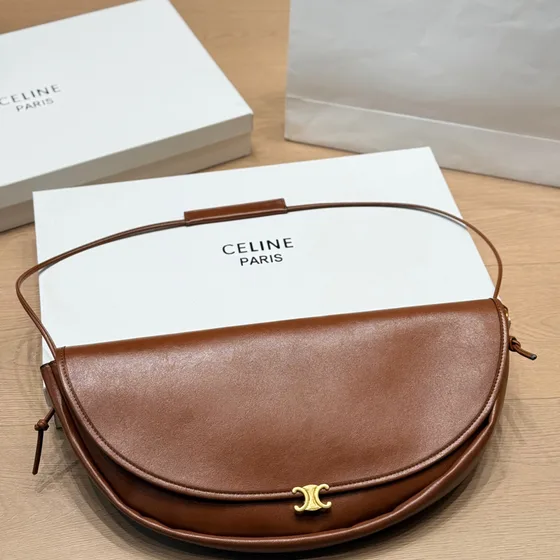Celine Triomphe Besace Clea Brown Crossbody