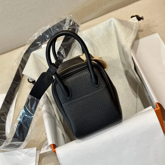 Hermes Mini Lindy Sort Skuldertaske