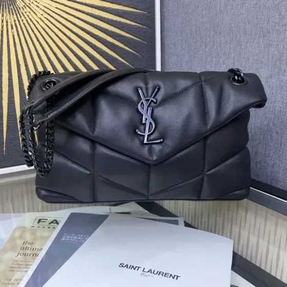 YSL Loulou Puffer Black Shoulder Bag