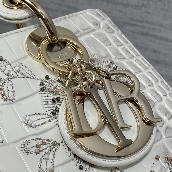 Dior Lady Dior Trắng Top Handle