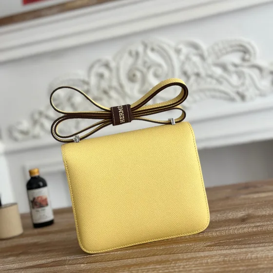 Hermes Constance Gelb Crossbody