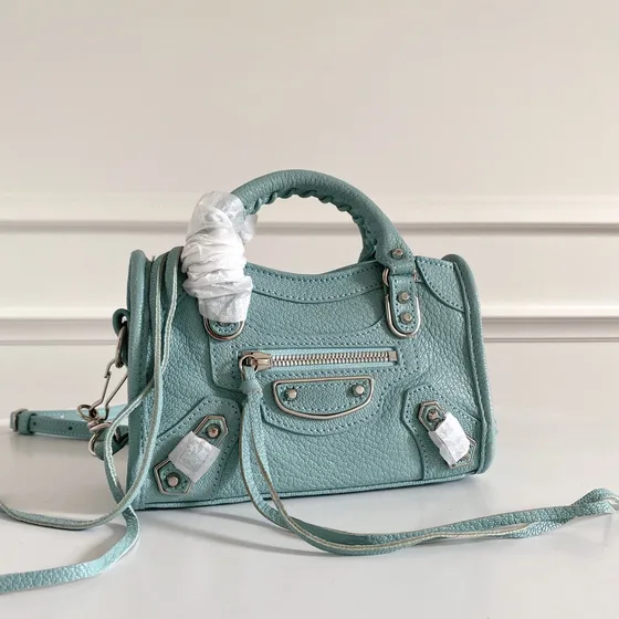 Balenciaga Le City Mini Bag Light Turquoise Tophåndtak